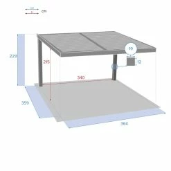 Extension Frontale Pour Pergola Majaé 3,6x3,6m Hespéride -Demeyers Magasin extension frontale pour pergola majae 36x36m hesperide 2