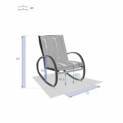 Fauteuil à Bascule Nevada Noir Graphite Hespéride -Demeyers Magasin fauteuil a bascule nevada noir graphite hesperide 4