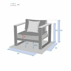 Fauteuil De Salon Emperia Graphite Hespéride -Demeyers Magasin fauteuil de salon emperia graphite hesperide 3