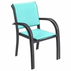 Fauteuil Empilable Piazza Hespéride émeraude/graphite -Demeyers Magasin fauteuil empilable piazza hesperide emeraude graphite 1