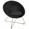 Fauteuil Evan Noir Piètement Doré Atmosphera 2 Fauteuil Evan Noir Piètement Doré Atmosphera -Demeyers Magasin fauteuil evan noir pietement dore atmosphera