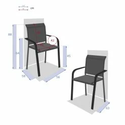 Fauteuil Extérieur Essentia Anthracite/graphite Hespéride -Demeyers Magasin fauteuil exterieur essentia anthracite graphite hesperide 4