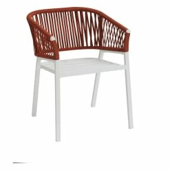 Fauteuil Oriengo Mailles Brique/blanc Hespéride 7 Fauteuil Oriengo Mailles Brique/blanc Hespéride -Demeyers Magasin fauteuil oriengo mailles brique blanc hesperide 1 1