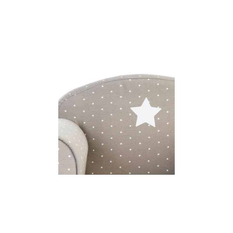 ATMOSPHERA Fauteuil Pour Enfant Taupe Décor étoiles 4 ATMOSPHERA Fauteuil Pour Enfant Taupe Décor étoiles – Image 2