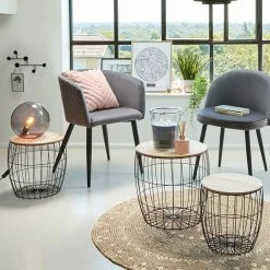 Fauteuil Séjour Marlo Gris Atmosphera -Demeyers Magasin fauteuil sejour marlo gris atmosphera 1 4