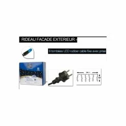 Guirlande Rideau Façade 171 Ampoules Leds Bleu -Demeyers Magasin guirlande rideau facade 171 ampoules leds bleu 2