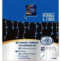 Guirlande 120 LED Tombée De Neige Bleu Fil Transparent 8 Guirlande 120 LED Tombée De Neige Bleu Fil Transparent -Demeyers Magasin guirlande tombee de neige 120 led bleues fil transparent 2