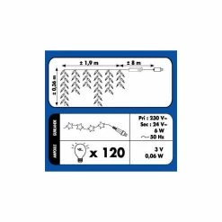 Guirlande 120 LED Tombée De Neige Bleu Fil Transparent 9 Guirlande 120 LED Tombée De Neige Bleu Fil Transparent -Demeyers Magasin guirlande tombee de neige 120 led bleues fil transparent 3