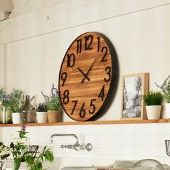 Horloge Abby En Métal Et Bois D70 Atmosphera -Demeyers Magasin horloge abby en metal et bois d70 atmosphera 1 2