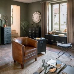 Horloge D80 Métal Et Bois Oscar Atmosphera -Demeyers Magasin horloge d80 metal et bois oscar atmosphera 2