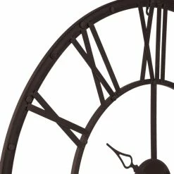 Horloge Métal Chiffres Romains Chocolat Atmosphera -Demeyers Magasin horloge metal chiffres romains chocolat 2