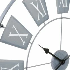 Horloge Métal D76 Gris Clair Atmosphera -Demeyers Magasin horloge metal d76 gris clair atmosphera 1