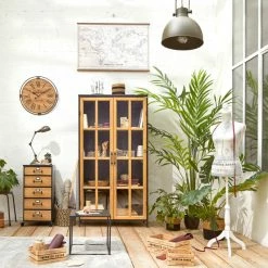 Horloge Métal Et Bois D58 Colonial Atmosphera -Demeyers Magasin horloge metal et bois d58 colonial atmosphera 3