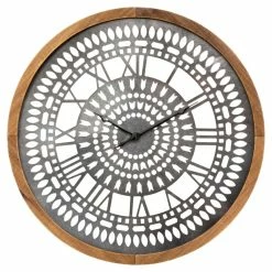Horloge Métal Et Bois D63 Louison Atmosphera
