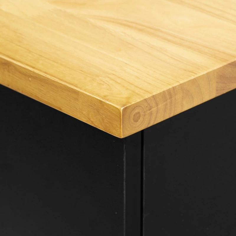 Ilot De Cuisine Noir Et Naturel 5Five 7 Ilot De Cuisine Noir Et Naturel 5Five – Image 5