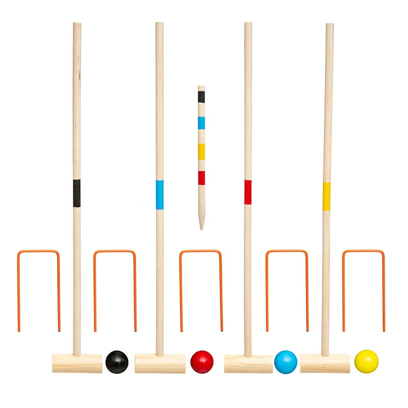 Jeu De Croquet En Bois Pour L'extérieur 3 Jeu De Croquet En Bois Pour L'extérieur