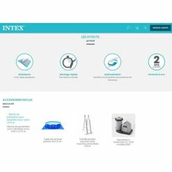 Kit Piscine Prism Ovale 6,10 X 3,05 M Intex 9 Kit Piscine Prism Ovale 6,10 X 3,05 M Intex -Demeyers Magasin kit piscine prism ovale 61 m intex 2