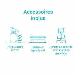 Kit Piscine Tubulaire Ultra Frame 7.32xH1.32 Intex -Demeyers Magasin kit piscine tubulaire ultra frame 732xh132 intex 2