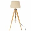 Lampadaire Trépied Runo Ivoire Bambou Atmosphera H 145 Cm