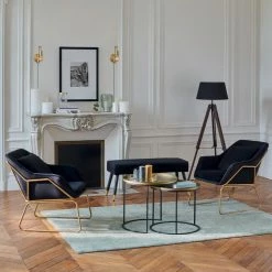 Lampadaire Trépied Runo Noir Atmosphera H 145 Cm -Demeyers Magasin lampadaire trepied runo noir atmosphera h 145 cm 4