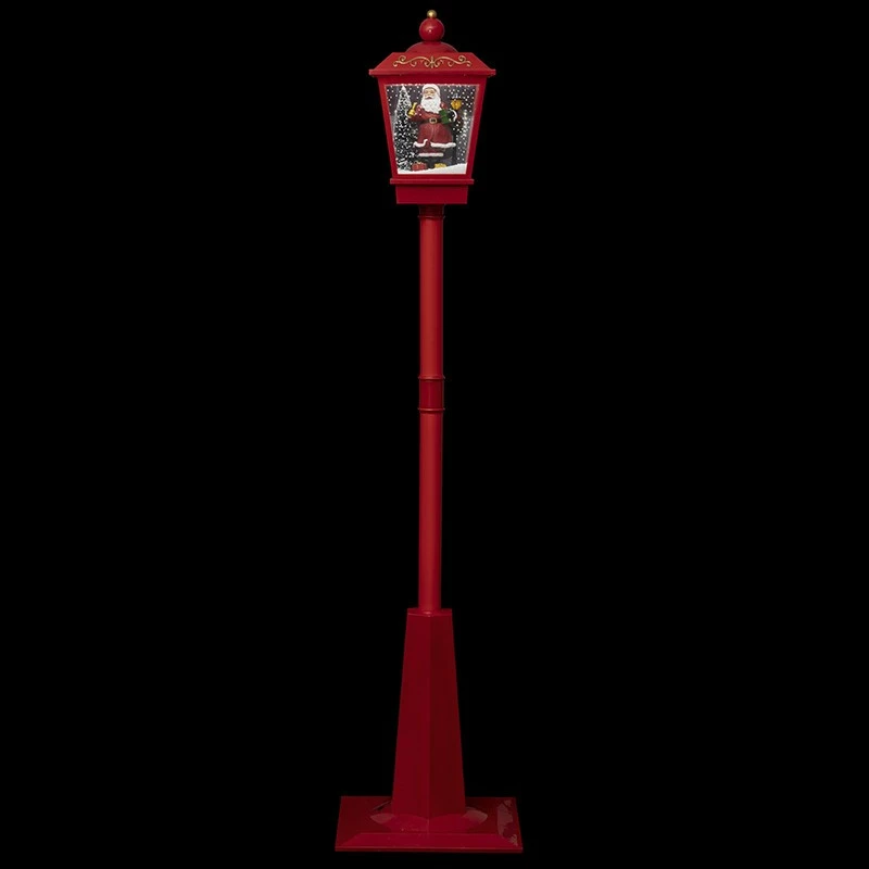 Lampadaire 180 Cm Lanterne Père Noël Lumineuse Et Musicale 3 Lampadaire 180 Cm Lanterne Père Noël Lumineuse Et Musicale