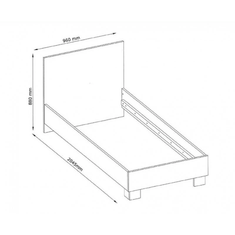 Lit 1 Personne 90x200 Cm Soma 5 Lit 1 Personne 90x200 Cm Soma – Image 3