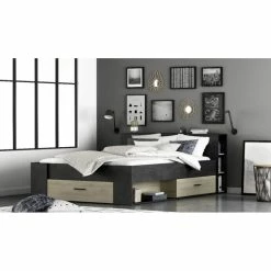 Demeyere Lit 140x190 Cm Pocket Naturel Et Noir -Demeyers Magasin lit 140x190 cm pocket naturel et noir 2