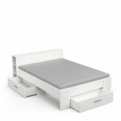 Demeyere Lit 140x190 Cm Pocket Blanc -Demeyers Magasin lit 2 places polly blanc 3