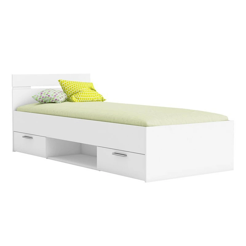 Demeyere Lit 1 Place 90x200 2 Tiroirs Blanc Michigan 3 Demeyere Lit 1 Place 90x200 2 Tiroirs Blanc Michigan