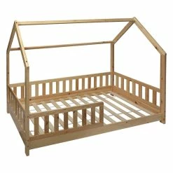 Lit Cabane 90x190 En Bois Sans Matelas Atmosphera 7 Lit Cabane 90x190 En Bois Sans Matelas Atmosphera -Demeyers Magasin lit cabane 90x190 en bois sans matelas atmosphera 1