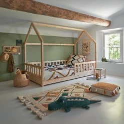Lit Cabane 90x190 En Bois Sans Matelas Atmosphera 9 Lit Cabane 90x190 En Bois Sans Matelas Atmosphera -Demeyers Magasin lit cabane 90x190 en bois sans matelas atmosphera 3