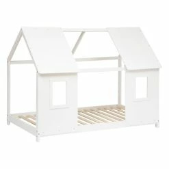 Lit Cabane Enfant Pin Blanc 90x190 Atmosphera