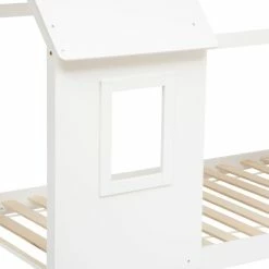 Lit Cabane Enfant Pin Blanc 90x190 Atmosphera -Demeyers Magasin lit cabane enfant pin blanc 90x190 atmosphera 1 4