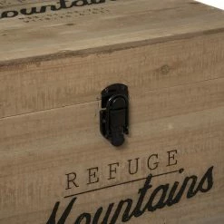 Lot De 3 Malles Carrés Bois Wild Atmosphera -Demeyers Magasin lot de 3 malles carres bois wild atmosphera 3