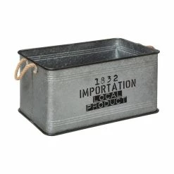 Lot De 3 Malles Métal Gris Plateau Bois Atmosphera -Demeyers Magasin lot de 3 malles metal gris plateau bois atmosphera 1 2