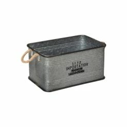 Lot De 3 Malles Métal Gris Plateau Bois Atmosphera -Demeyers Magasin lot de 3 malles metal gris plateau bois atmosphera 1 6