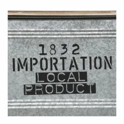 Lot De 3 Malles Métal Gris Plateau Bois Atmosphera -Demeyers Magasin lot de 3 malles metal gris plateau bois atmosphera 1 7