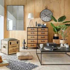 Malle Pouf Vintage En Bois Atmosphera 9 Malle Pouf Vintage En Bois Atmosphera -Demeyers Magasin malle pouf vintage en bois atmosphera 1