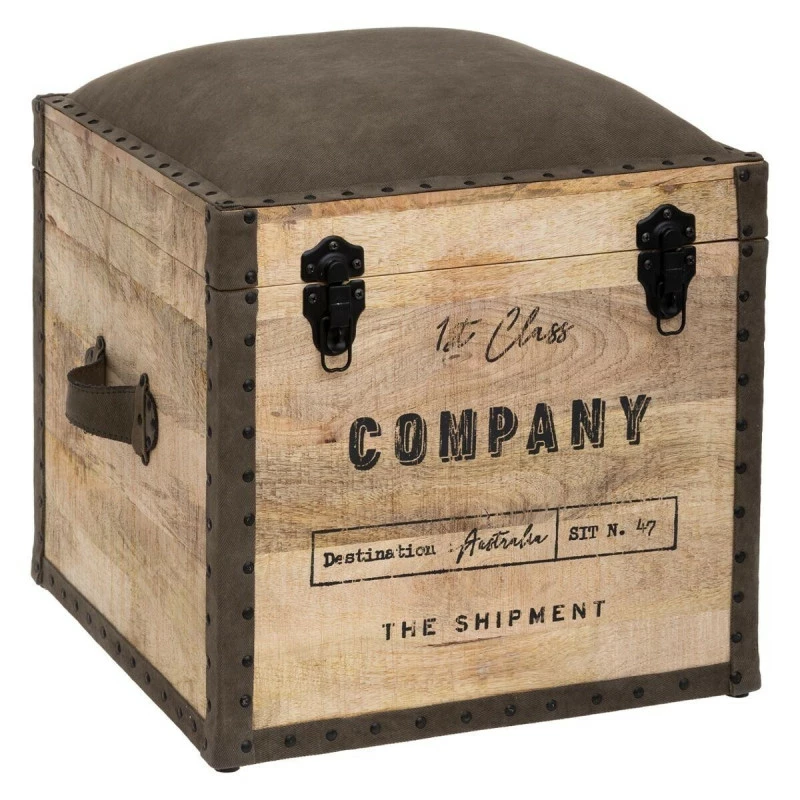 Malle Pouf Vintage En Bois Atmosphera 3 Malle Pouf Vintage En Bois Atmosphera