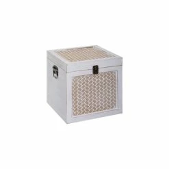 Malles Carrée Cannage Blanchi - Lot De 3 - Atmosphera 7 Malles Carrée Cannage Blanchi - Lot De 3 - Atmosphera -Demeyers Magasin malles carree cannage blanchi lot de 3 atmosphera 1