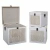 Malles Carrée Cannage Blanchi - Lot De 3 - Atmosphera -Demeyers Magasin malles carree cannage blanchi lot de 3 atmosphera