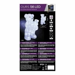 Maman + Bébé Ours Lumineux 56 LED -Demeyers Magasin maman bebe ours lumineux 56 led 1