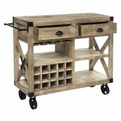 Meuble Bar 2 Tiroirs Sur Roues Silas Atmosphera -Demeyers Magasin meuble bar 2 tiroirs sur roues silas atmosphera 2