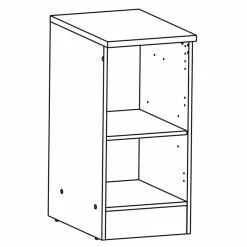 Demeyere Meuble Bas 1 Porte 40 Cm Origan Noir Et Bois -Demeyers Magasin meuble bas 1 porte 40 cm origan noir et bois 1 3