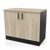 Demeyere Meuble Bas 2 Portes 100 Cm Origan Noir Et Bois 2 Demeyere Meuble Bas 2 Portes 100 Cm Origan Noir Et Bois -Demeyers Magasin meuble bas 2 portes 100 cm origan noir et bois