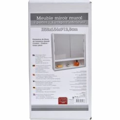 Meuble Haut Miroir Mural 2 Portes 7 Meuble Haut Miroir Mural 2 Portes -Demeyers Magasin meuble haut miroir mural 2 portes 2