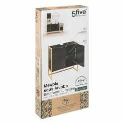 Meuble Sous Lavabo 2 Portes Noir Natureo 5Five -Demeyers Magasin meuble sous lavabo 2 portes noir natureo 5five 3