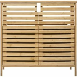 Meuble Sous Lavabo Salle Bain 2 Portes Bambou Sicela -Demeyers Magasin meuble sous lavabo salle bain 2 portes bambou sicela 1