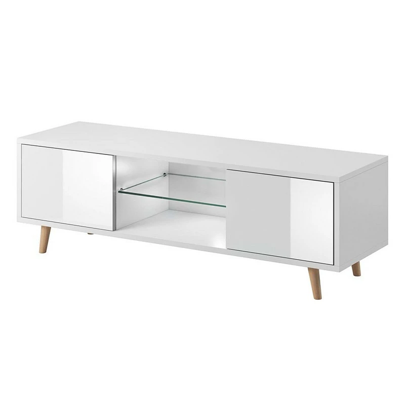 Meuble TV 2 Portes Sweden Blanc 4 Meuble TV 2 Portes Sweden Blanc – Image 2