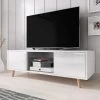 Meuble TV 2 Portes Sweden Blanc 1 Meuble TV 2 Portes Sweden Blanc -Demeyers Magasin meuble tv 2 portes sweden blanc
